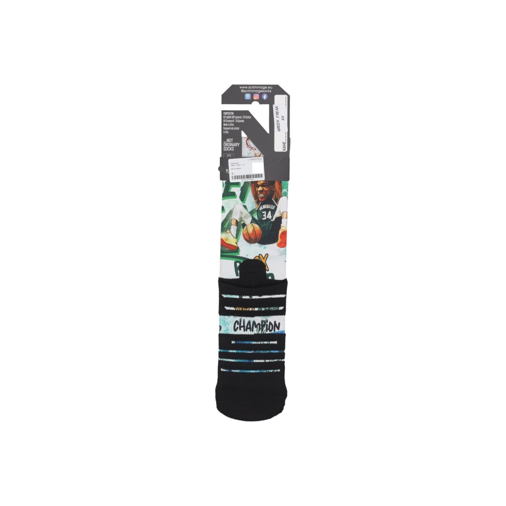 calza media uomo greek freak 20 WHITE/GREEN