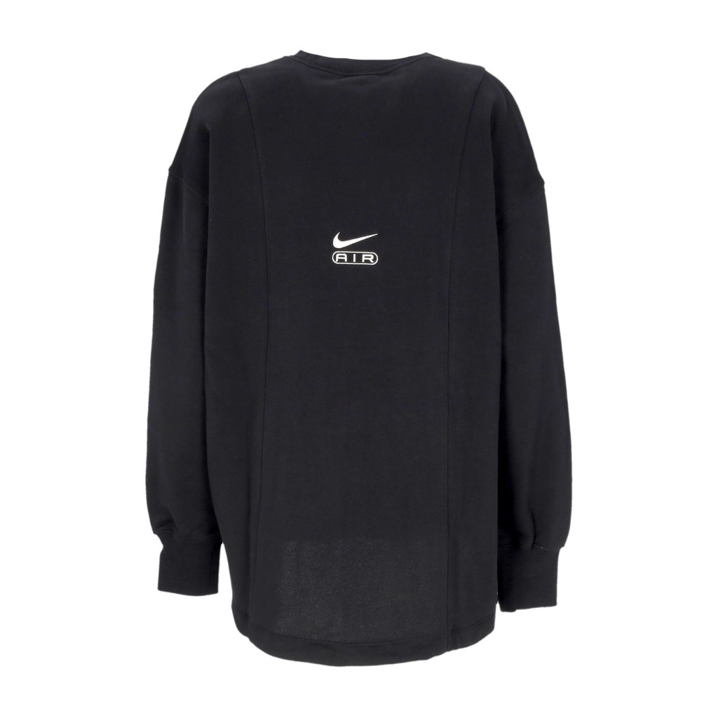 felpa leggera girocollo donna w air crewneck BLACK/WHITE