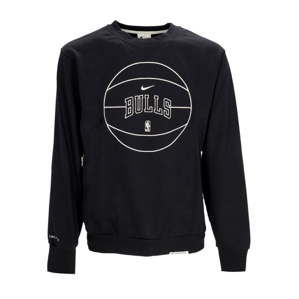 felpa leggera girocollo uomo nba standard issue dri-fit crewneck chibul BLACK