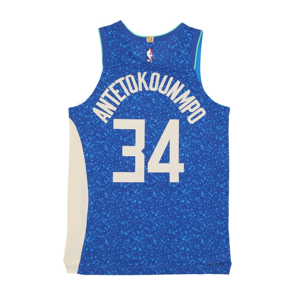 canotta basket uomo nba city edition 2023/24 adv authentic jersey no 34 giannis antetokounmpo milbuc PHOTO BLUE