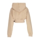 felpa cappuccio corta donna w corset hoodie SAND