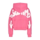 felpa leggera cappuccio corta donna w back big logo hoodie FLUO FUCSHIA/ST WHITE