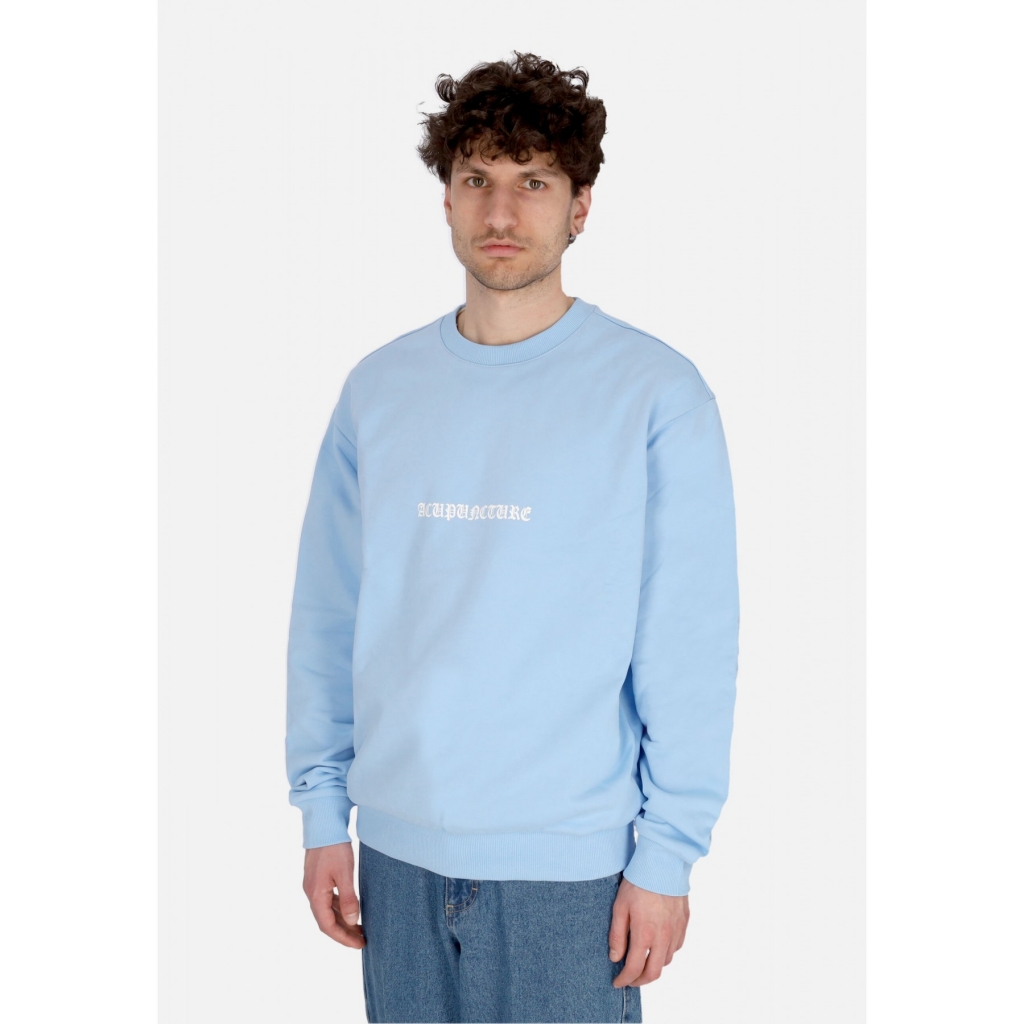 felpa leggera girocollo uomo acu crewneck BABY BLUE