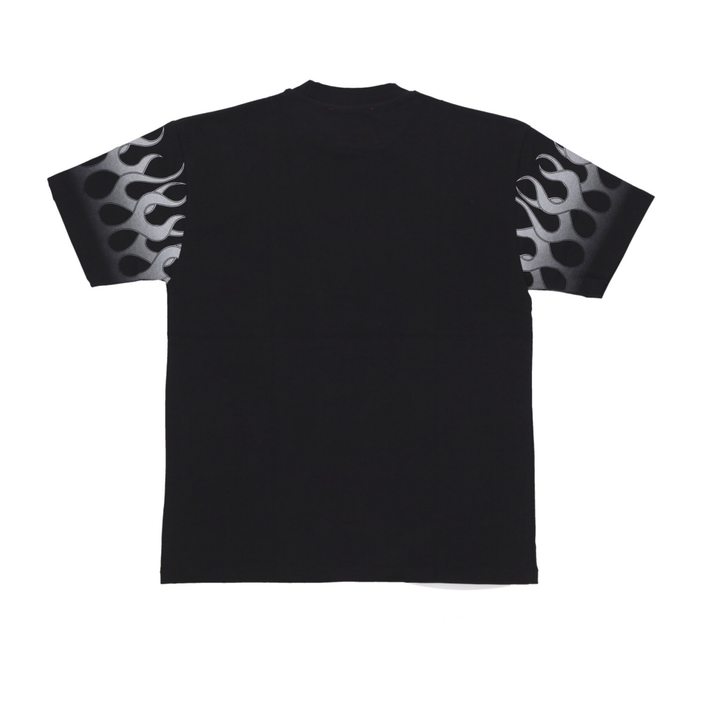 maglietta uomo flames tee BLACK/WHITE