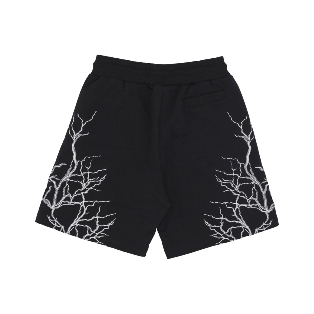 pantalone corto tuta uomo embroidery lightning shorts BLACK/GREY