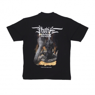 maglietta uomo fiery cobra print tee BLACK/ORANGE
