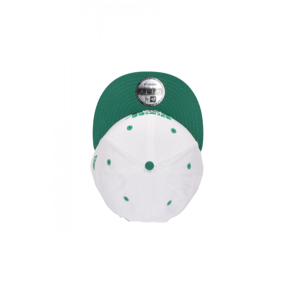 cappellino visiera piatta uomo nba white crown 950 boscel WHITE/KELLY GREEN