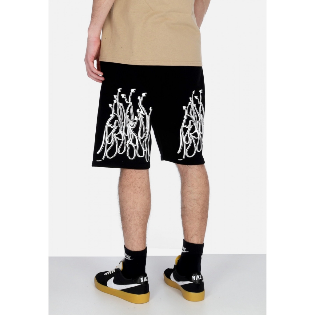 pantalone corto tuta uomo flame bermuda BLACK