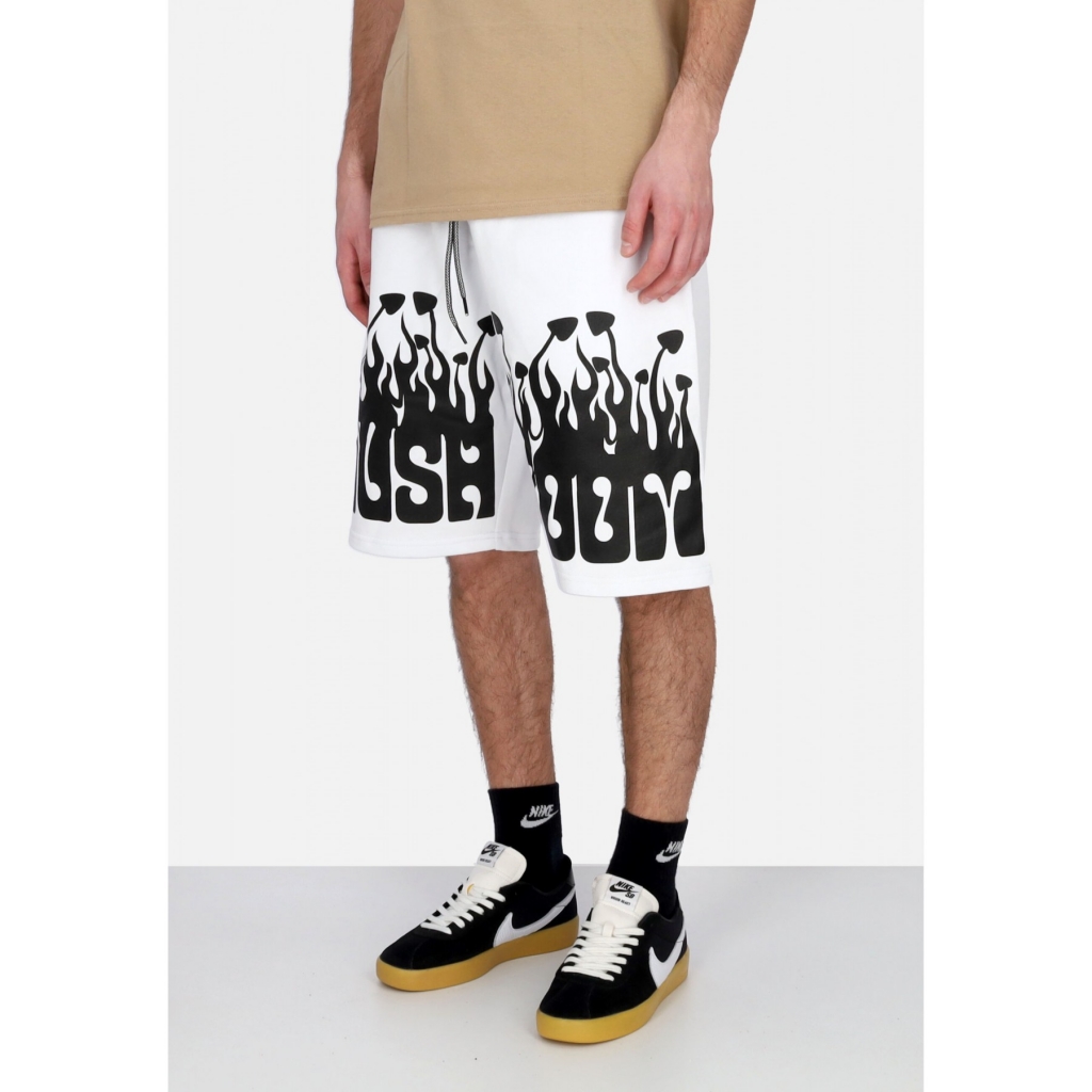 pantalone corto tuta uomo flame bermuda WHITE