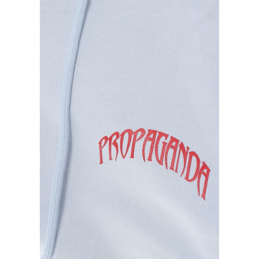 felpa leggera cappuccio corta donna w triangle bengala crop top hoodie SKY