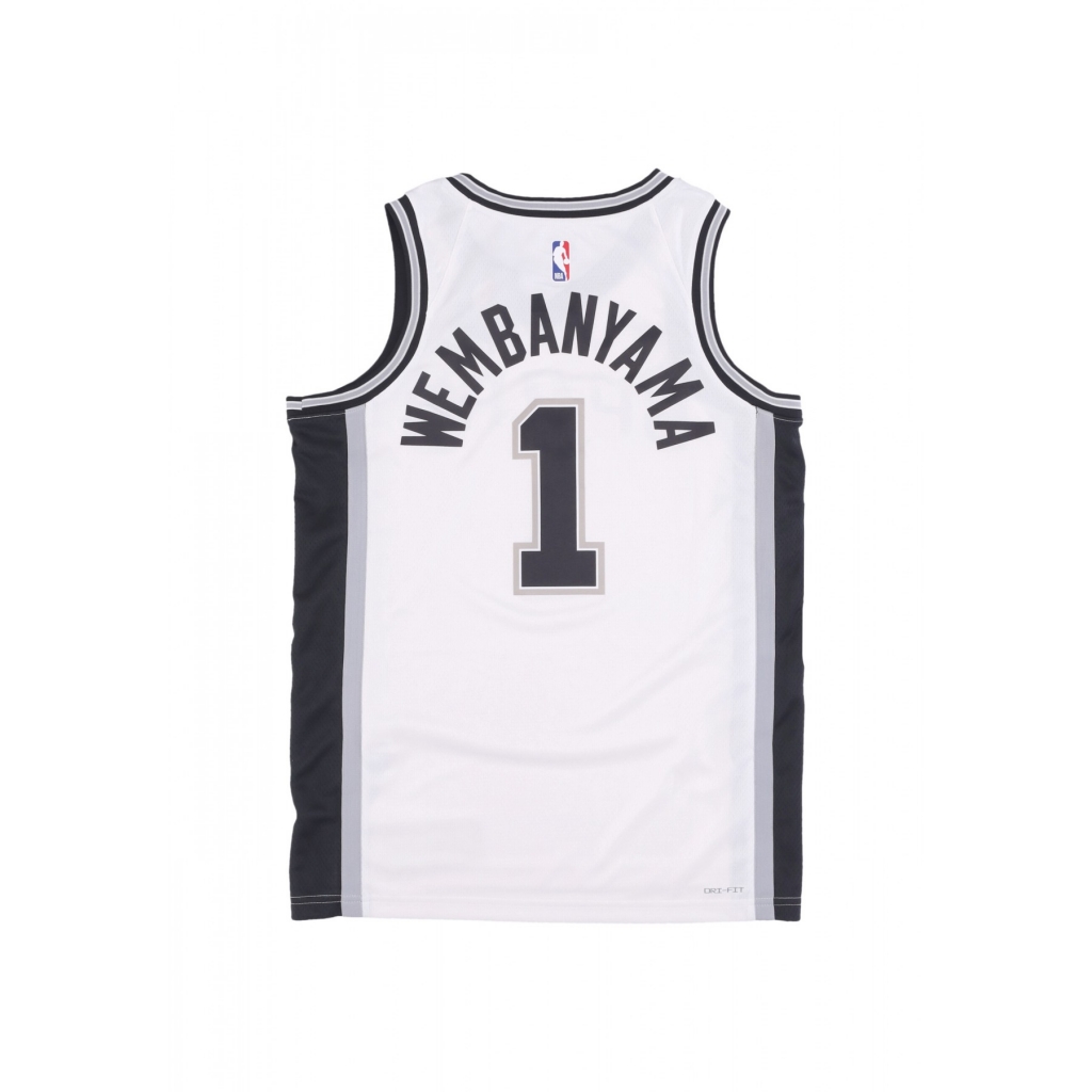 canotta basket uomo nba association edition 2022 dri-fit swingman jersey no 1 victor wembanyama sanspu WHITE