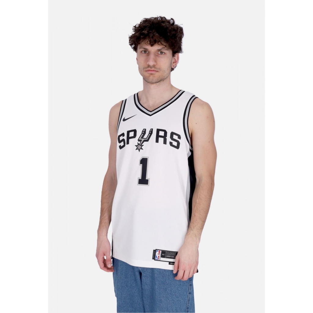 canotta basket uomo nba association edition 2022 dri-fit swingman jersey no 1 victor wembanyama sanspu WHITE