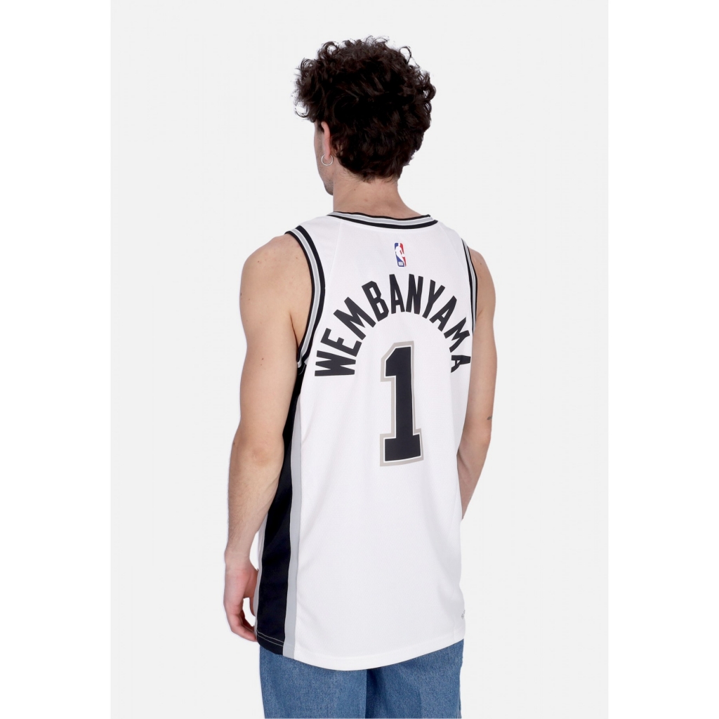canotta basket uomo nba association edition 2022 dri-fit swingman jersey no 1 victor wembanyama sanspu WHITE