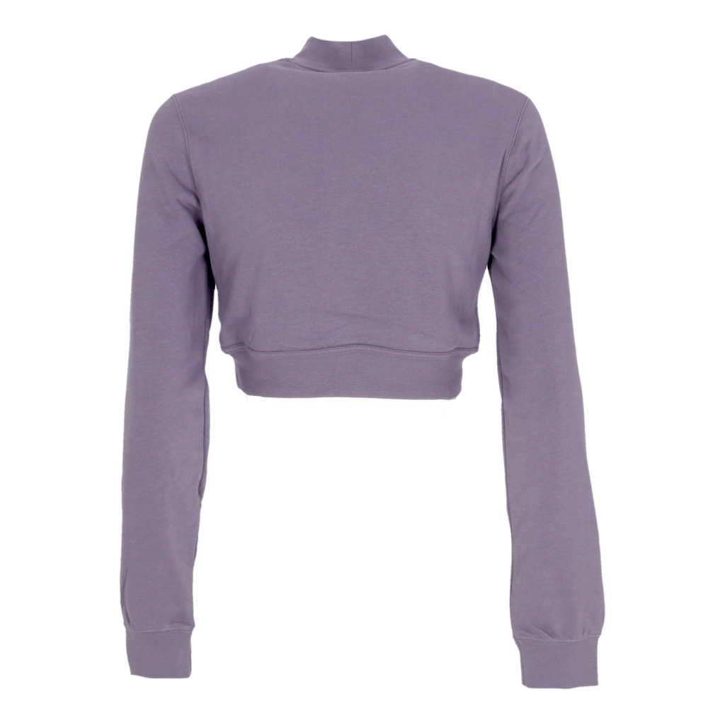 felpa leggera collo alto corta donna w sportswear chill french terry crop crewneck DAYBREAK/BLACK