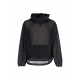 felpa leggera cappuccio uomo sportswear tech pack woven mesh hoodie BLACK/BLACK