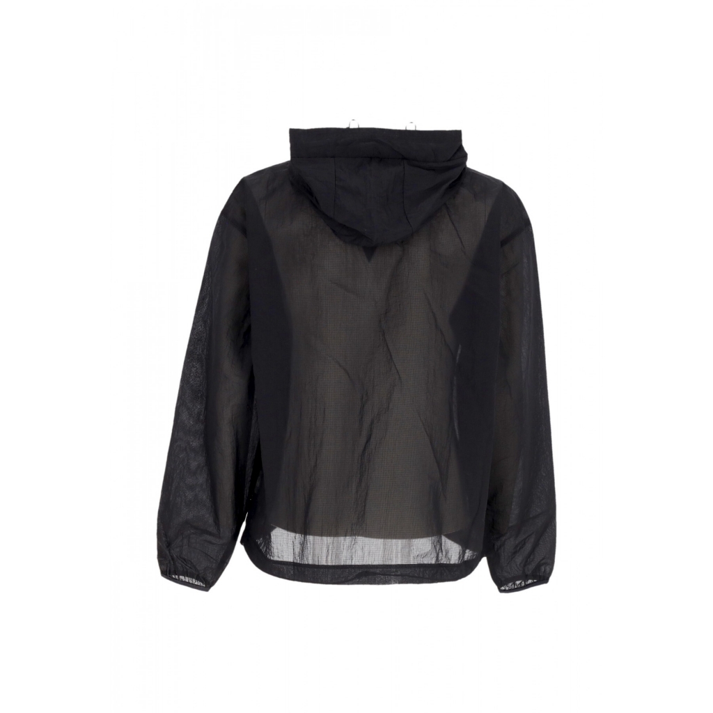 felpa leggera cappuccio uomo sportswear tech pack woven mesh hoodie BLACK/BLACK