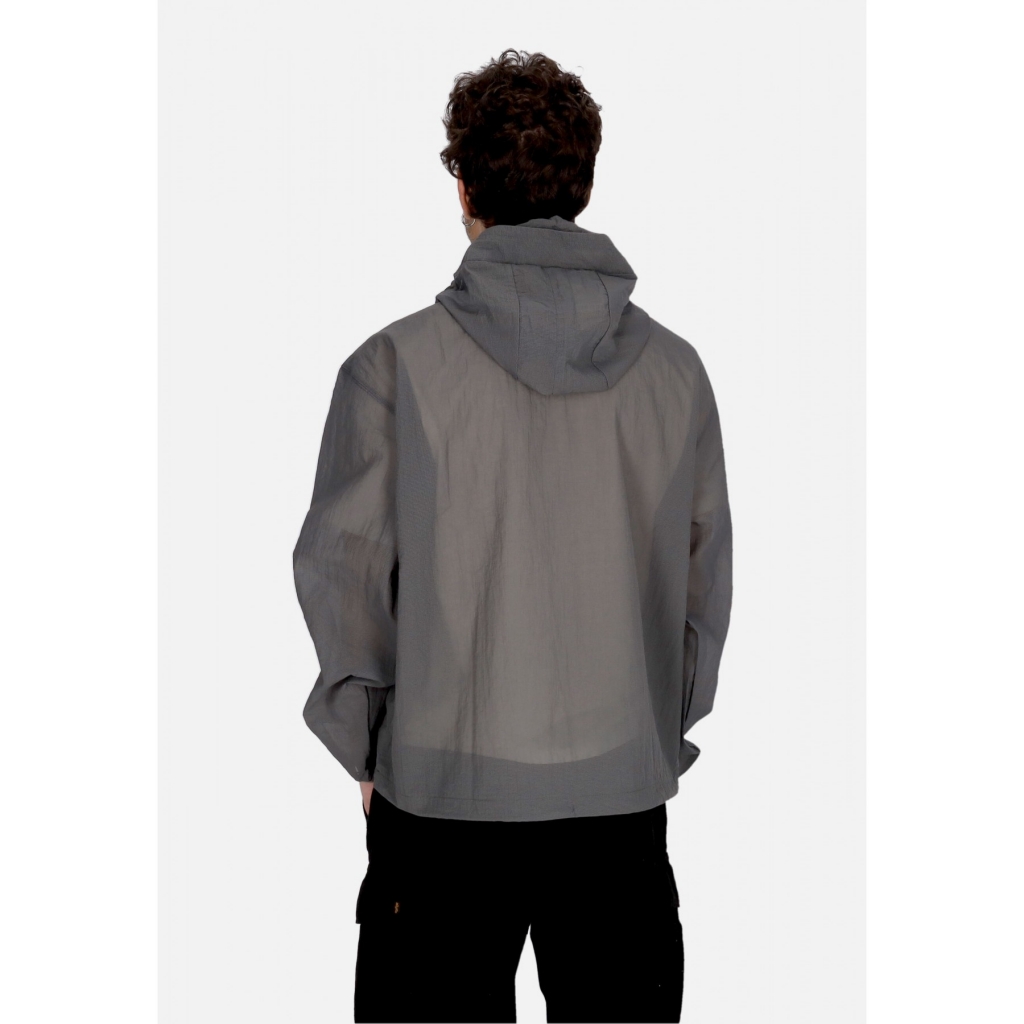 felpa leggera cappuccio uomo sportswear tech pack woven mesh hoodie IRON GREY/IRON GREY