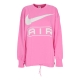 felpa leggera girocollo donna w sportswear air over-oversized crewneck PLAYFUL PINK/PHOTON DUST