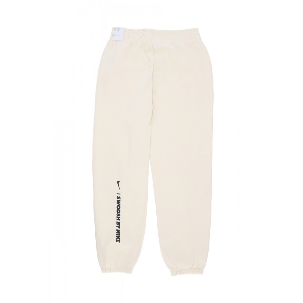 pantalone tuta felpato donna w sportswear fleece pant COCONUT MILK/BLACK