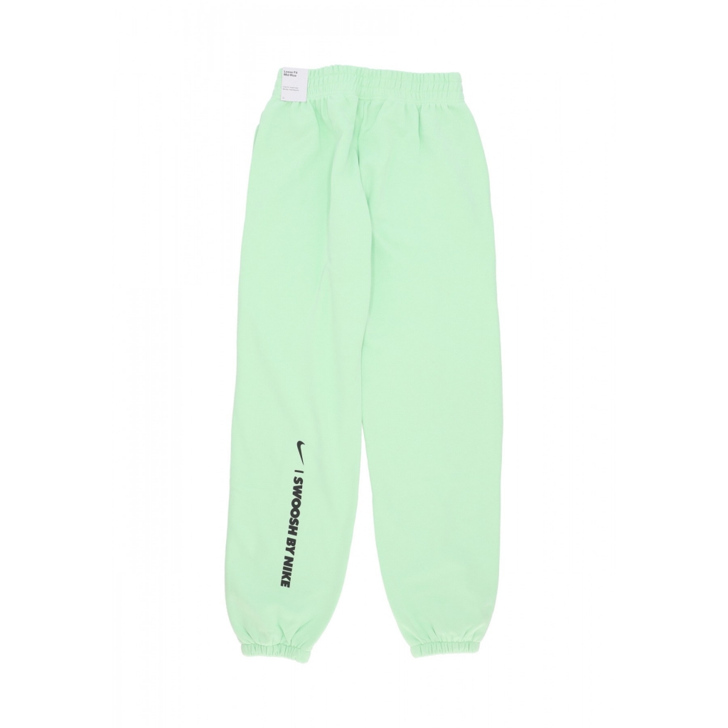 pantalone tuta felpato donna w sportswear fleece pant VAPOR GREEN/BLACK