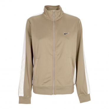 giacca tuta donna w sportswear poly-knit swoosh jacket KHAKI/WHITE