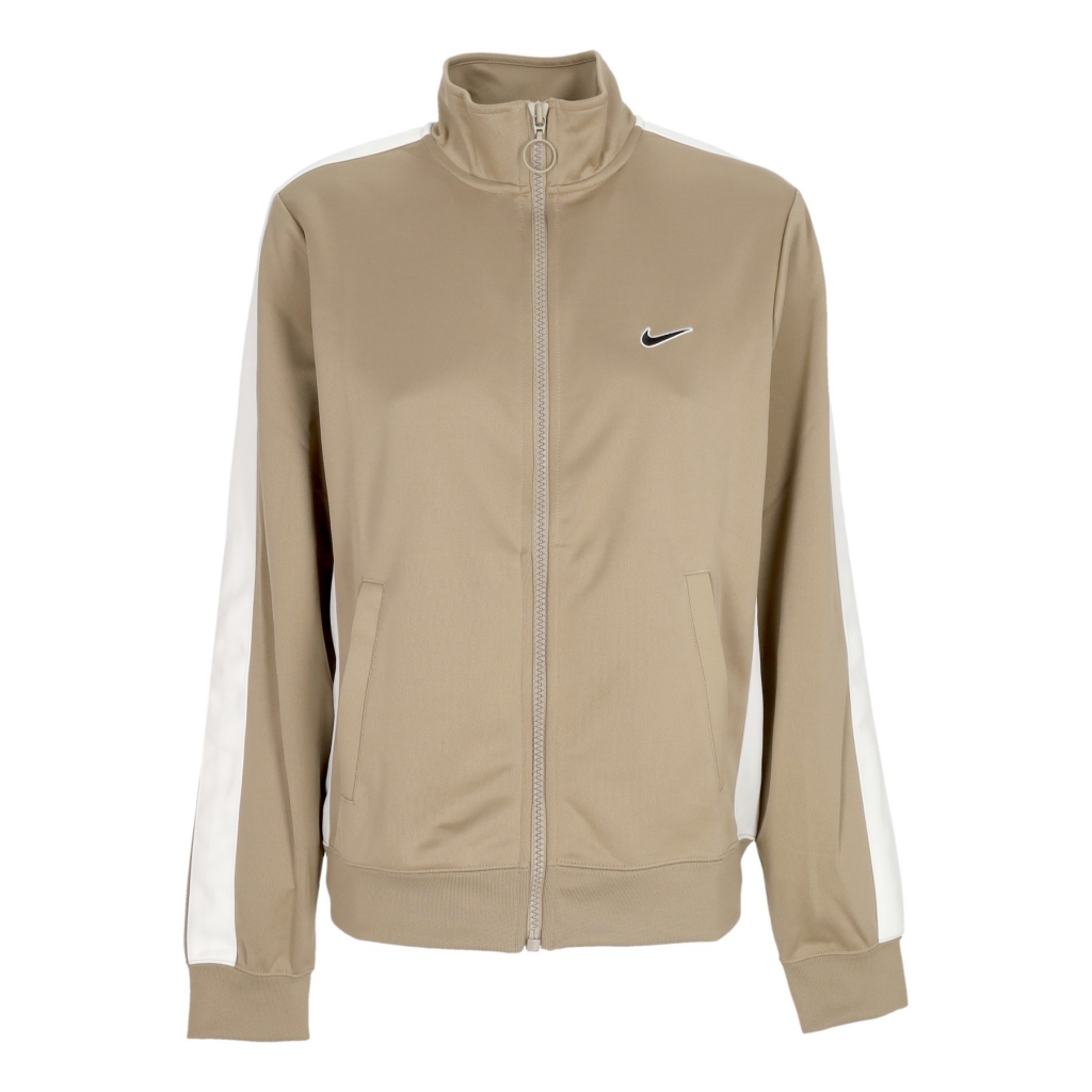 giacca tuta donna w sportswear poly-knit swoosh jacket KHAKI/WHITE