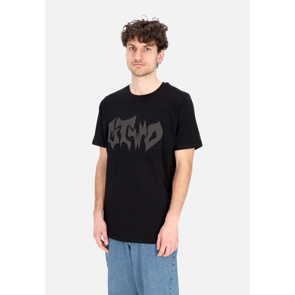 maglietta uomo script logo tee BLACK