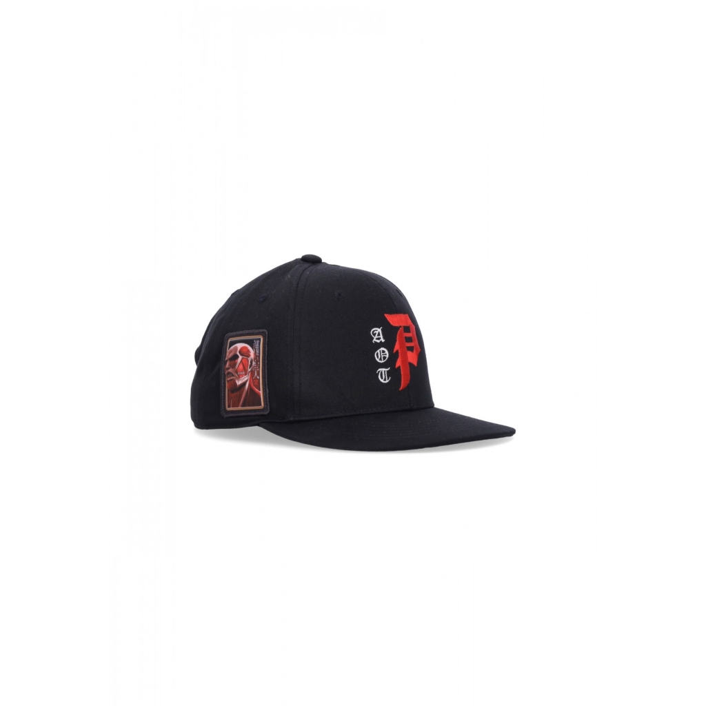 cappellino visiera piatta uomo titans snapback x attack on titan BLACK
