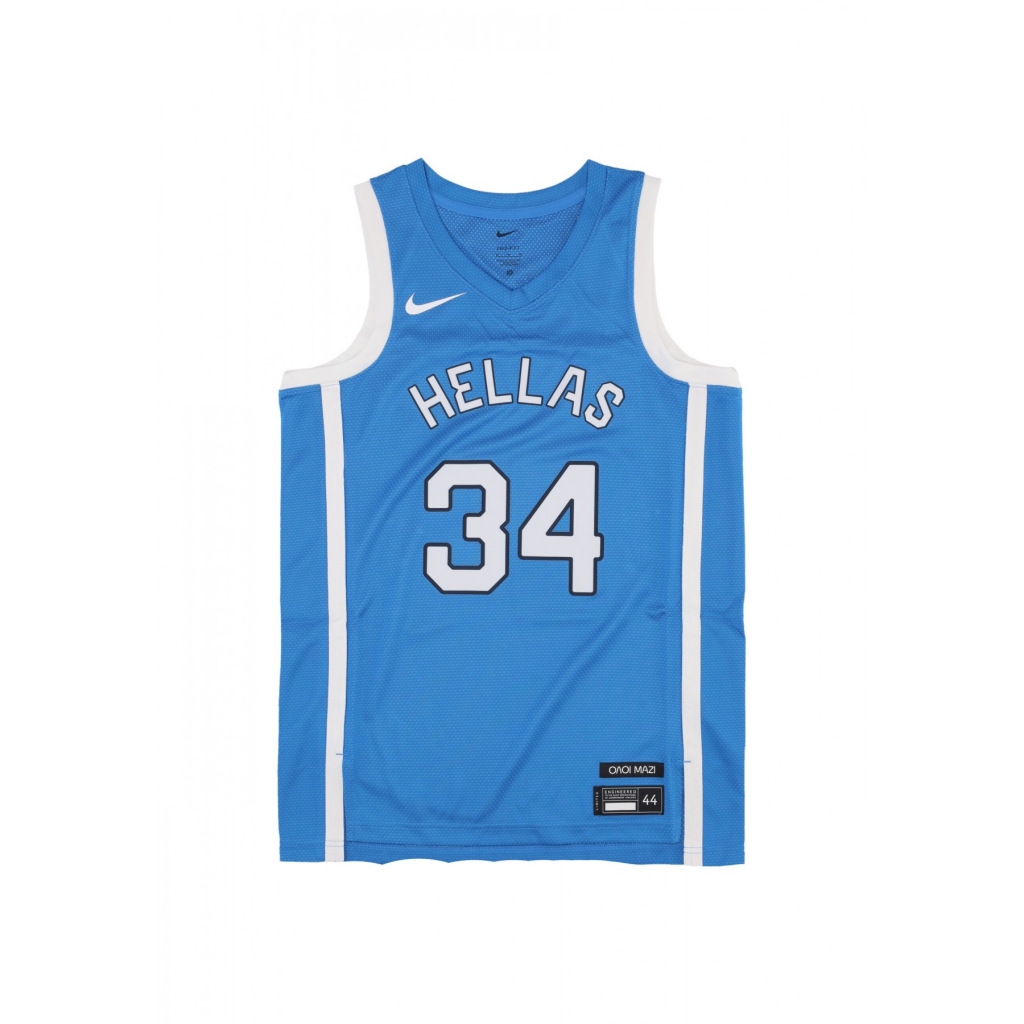 canotta basket uomo limited road jersey no 34 giannis antetokounmpo team greece LT PHOTO BLUE/WHITE