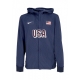 felpa leggera cappuccio zip uomo dri-fit adv basketball game jacket team usa OBSIDIAN/OBSIDIAN/WHITE