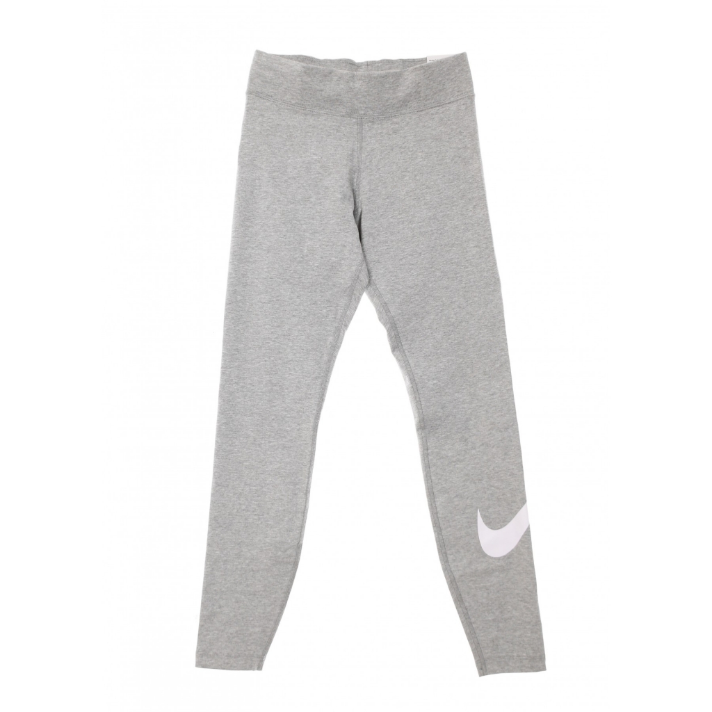 leggins donna w sportswear essential legging swoosh mid-rise DK GREY HEATHER/WHITE