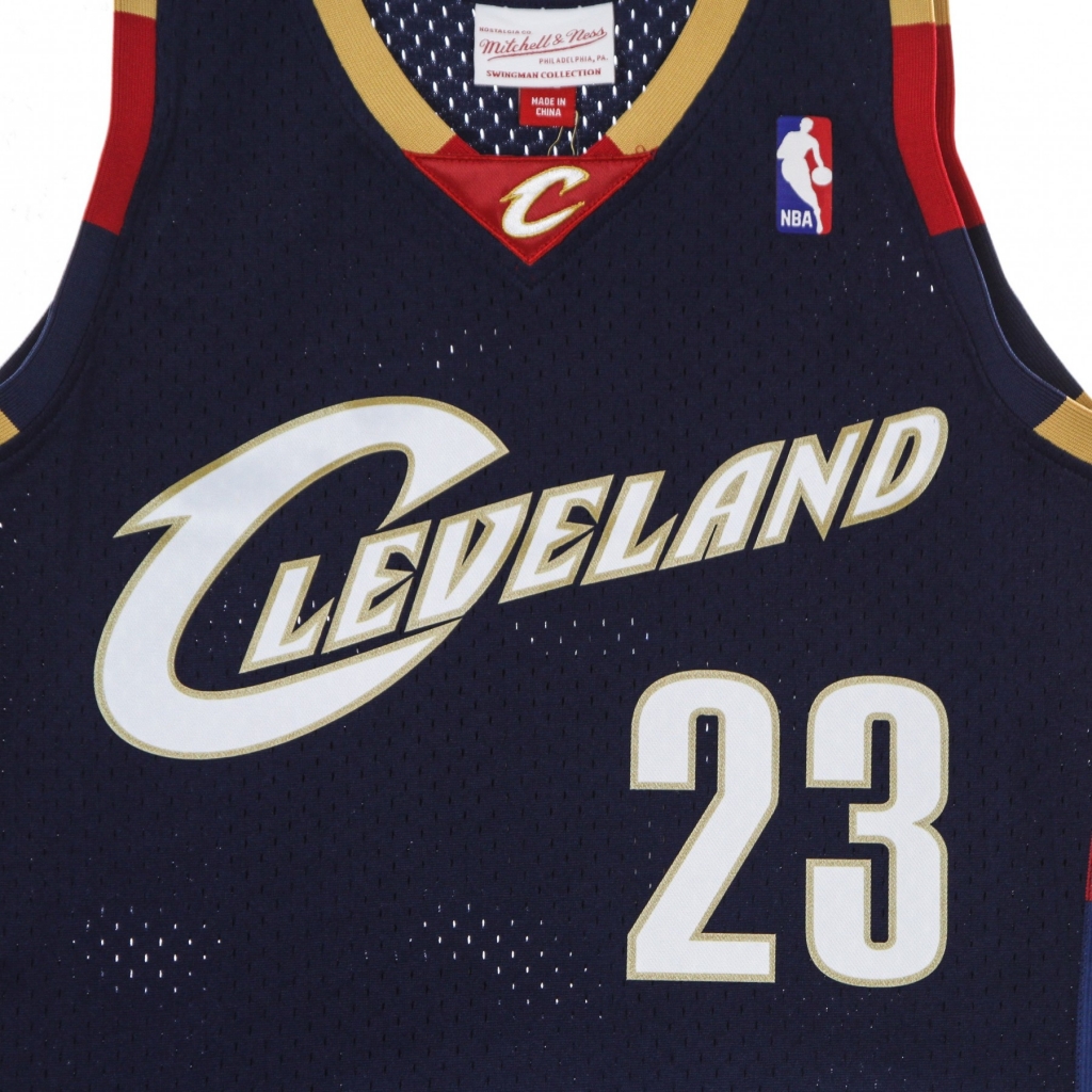 canotta basket uomo nba swingman jersey hardwood classics no 23 lebron james 2008-09 clecav NAVY