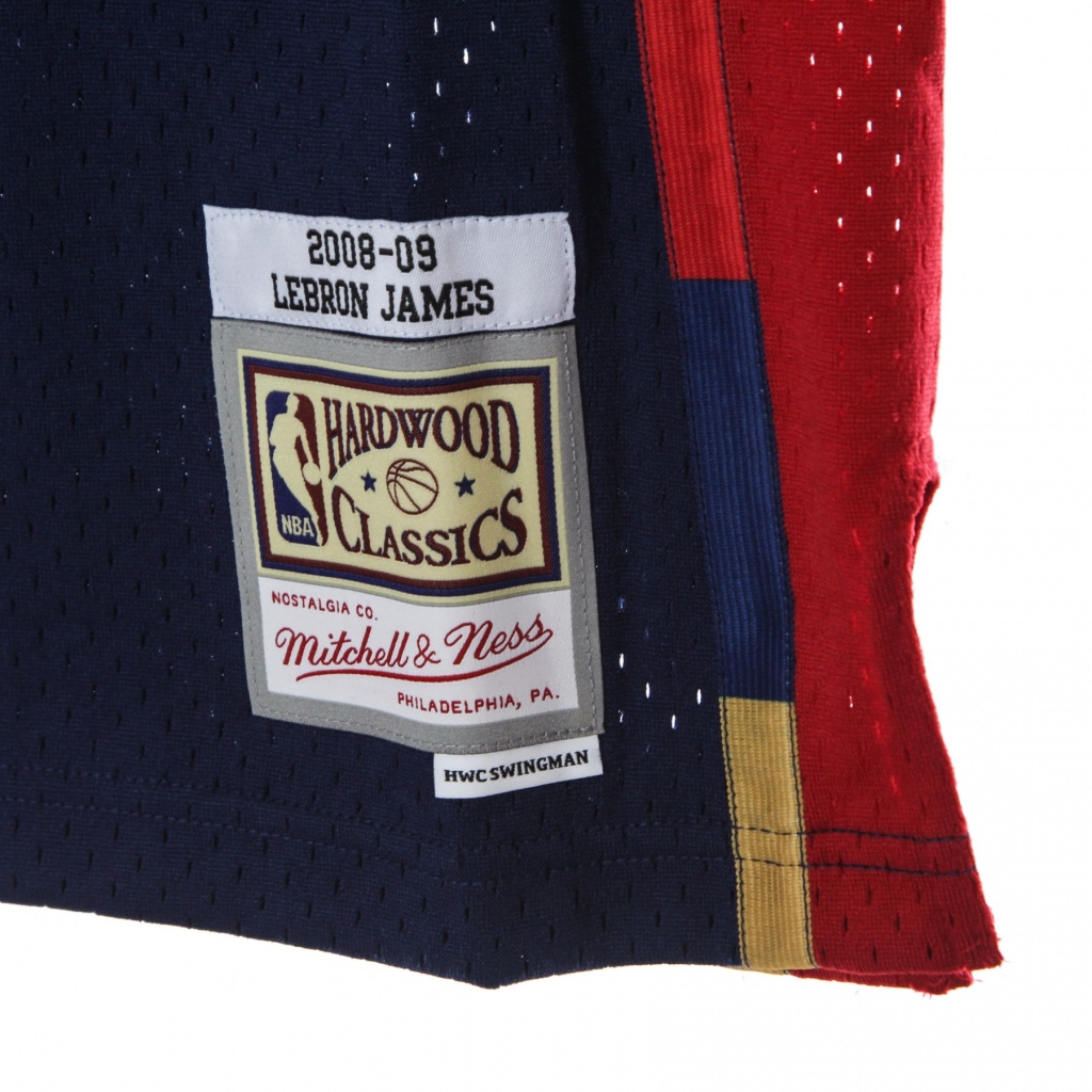 canotta basket uomo nba swingman jersey hardwood classics no 23 lebron james 2008-09 clecav NAVY