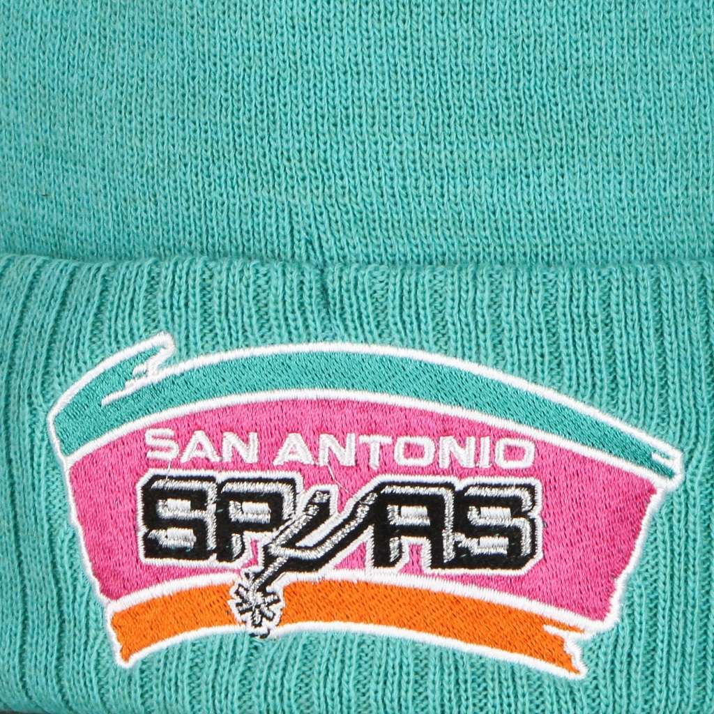 cappello uomo nba fandom knit beanie hardwood classics saaspu TEAL
