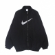 giacca tuta donna essential woven jacket BLACK/WHITE