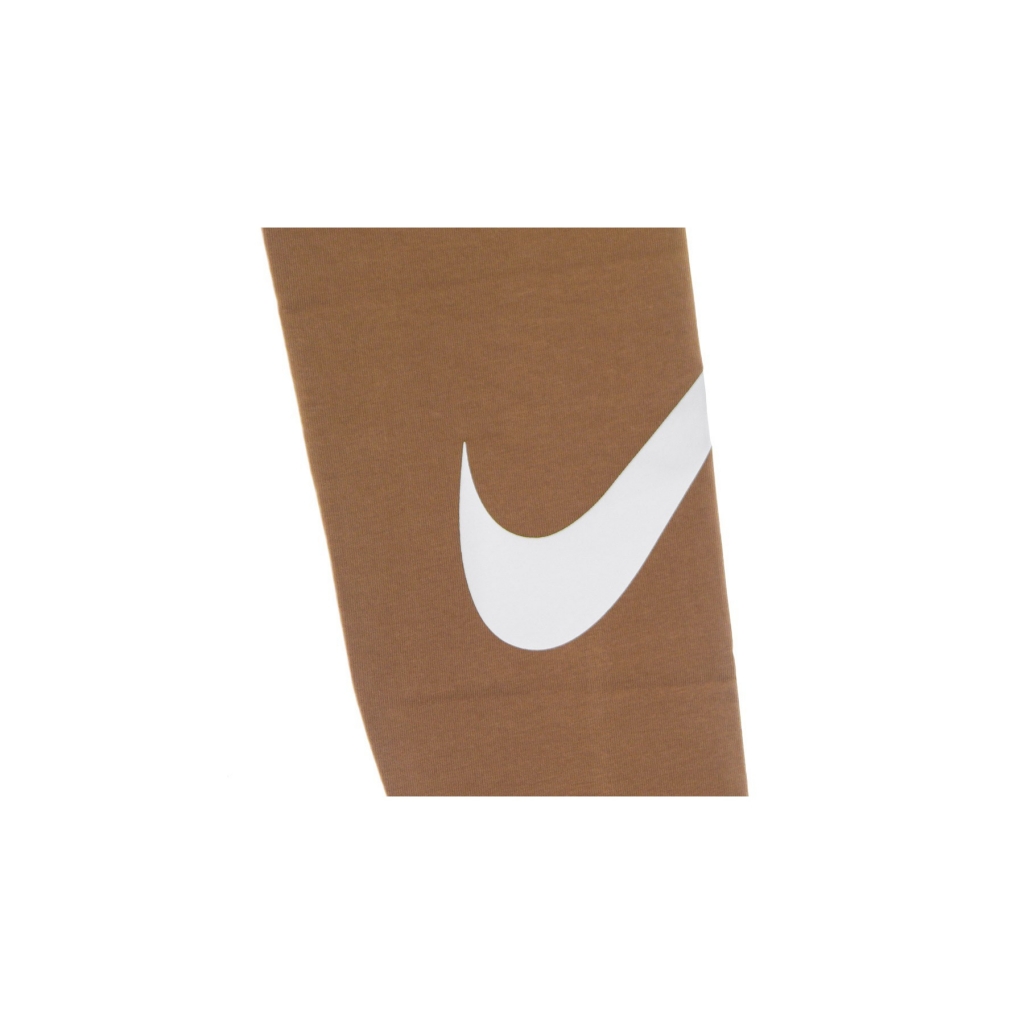 leggins donna w sportswear essential legging swoosh mid-rise MINERAL CLAY/WHITE