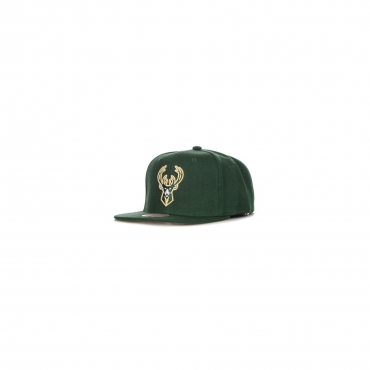 cappellino visiera piatta uomo nba team ground 20 snapback milbuc GREEN