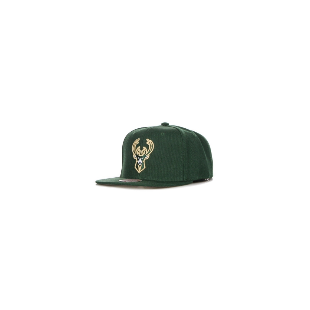 cappellino visiera piatta uomo nba team ground 20 snapback milbuc GREEN