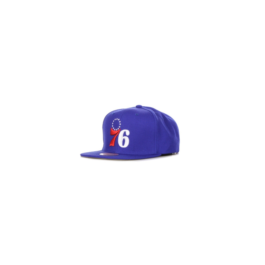 cappellino visiera piatta uomo nba team ground 20 snapback phi76e BLUE