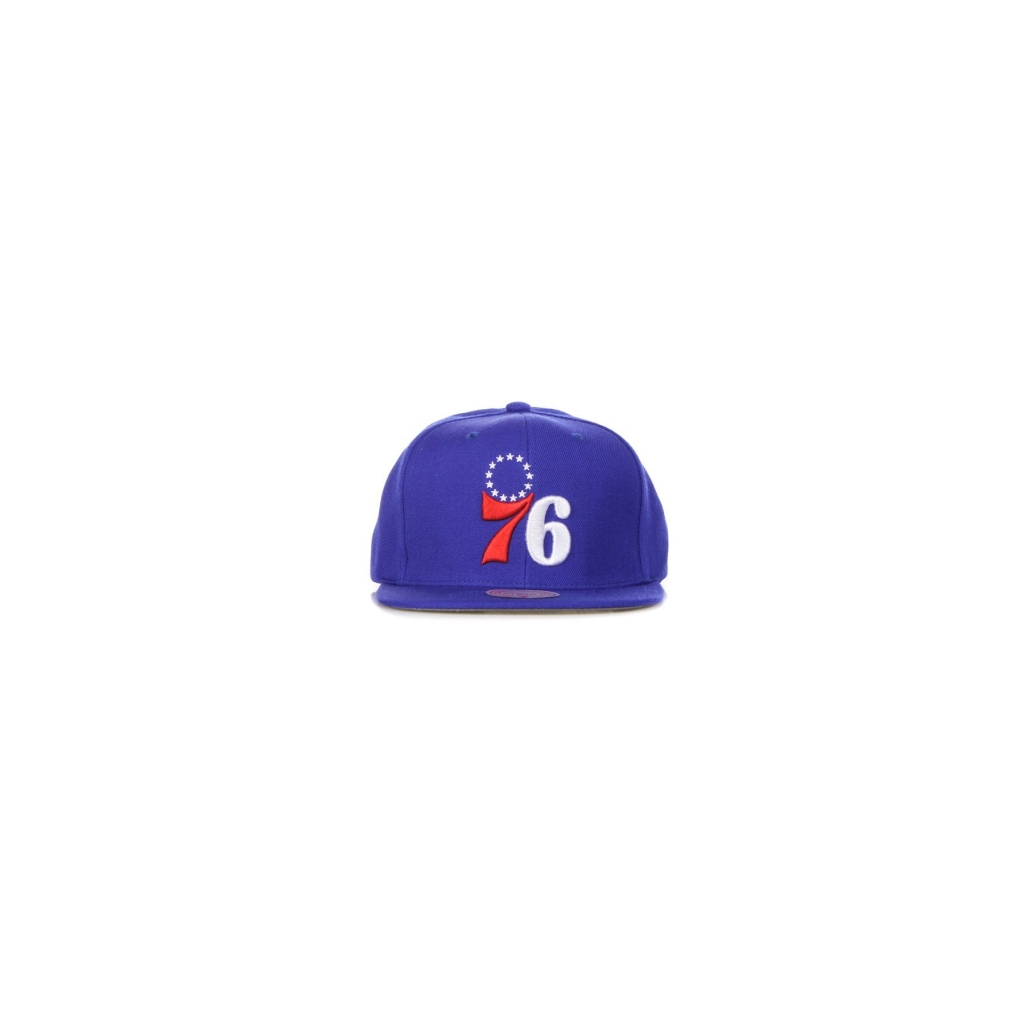 cappellino visiera piatta uomo nba team ground 20 snapback phi76e BLUE