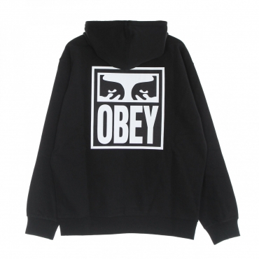 felpa leggera cappuccio uomo eyes icon 2 premium french terry hooded po BLACK