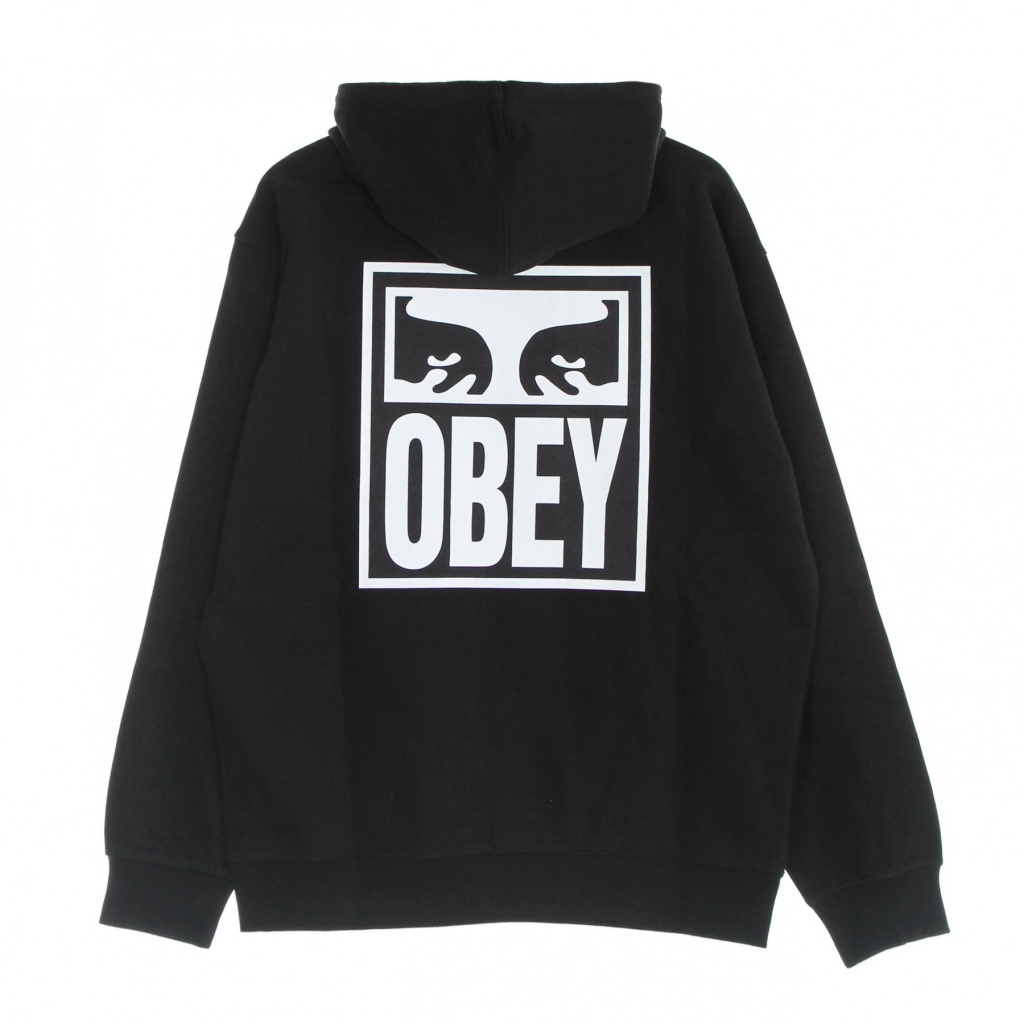 felpa leggera cappuccio uomo eyes icon 2 premium french terry hooded po BLACK
