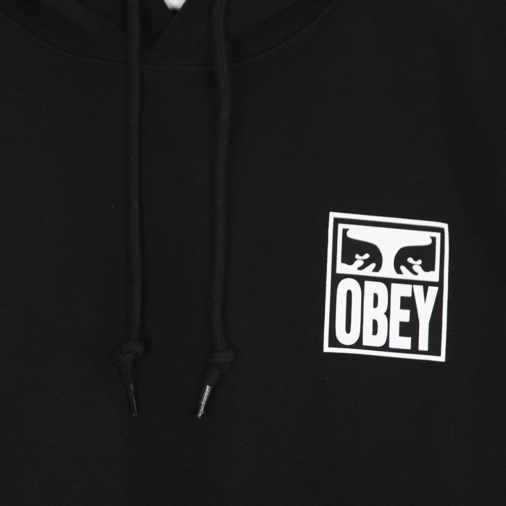 felpa leggera cappuccio uomo eyes icon 2 premium french terry hooded po BLACK