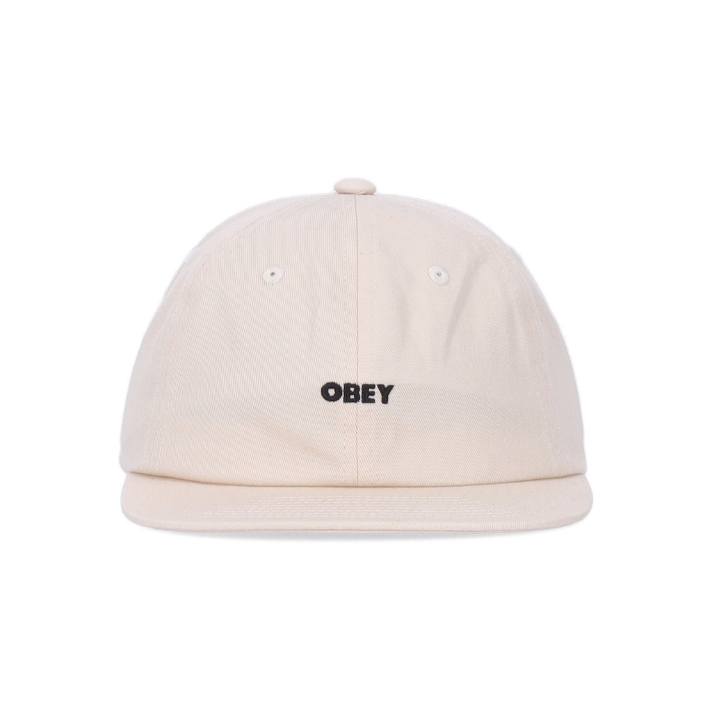 cappellino visiera piatta uomo bold twill 6 panel strapback UNBLEACHED