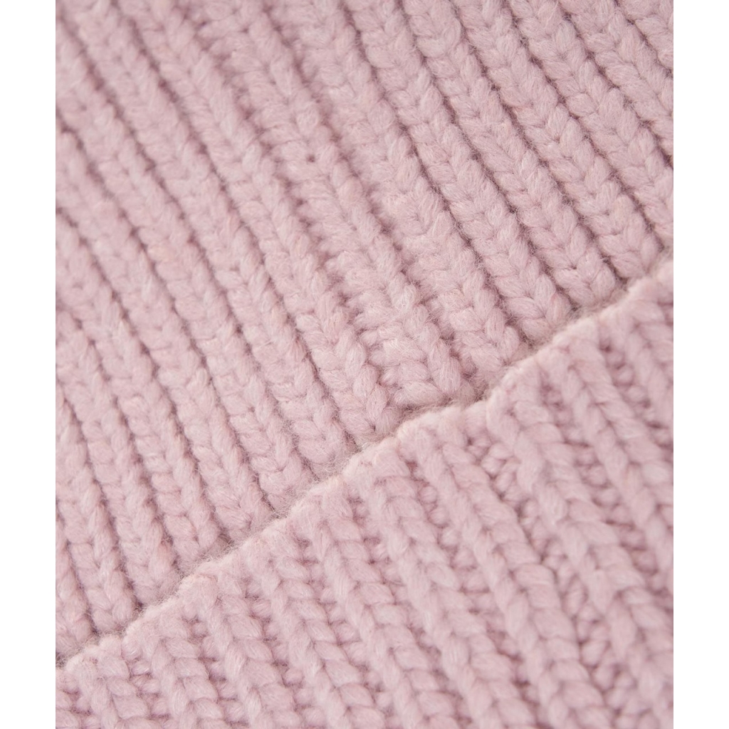 Berretto a maglia rosa chiaro