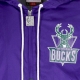giacca a vento uomo nba undeniable full zip windbreaker hardwood classics milbuc PURPLE