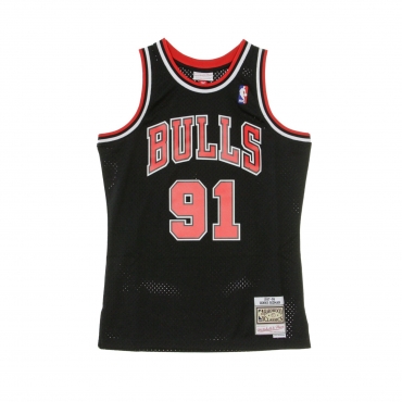 canotta basket uomo nba swingman jersey dennis rodman no91 1997-98 chibul alternate ORIGINAL TEAM COLORS