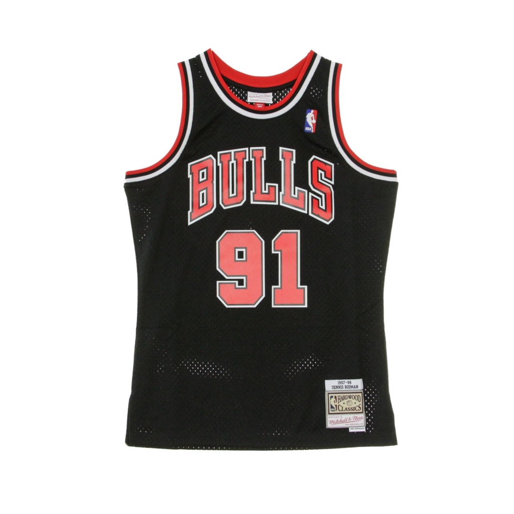 canotta basket uomo nba swingman jersey dennis rodman no91 1997-98 chibul alternate ORIGINAL TEAM COLORS