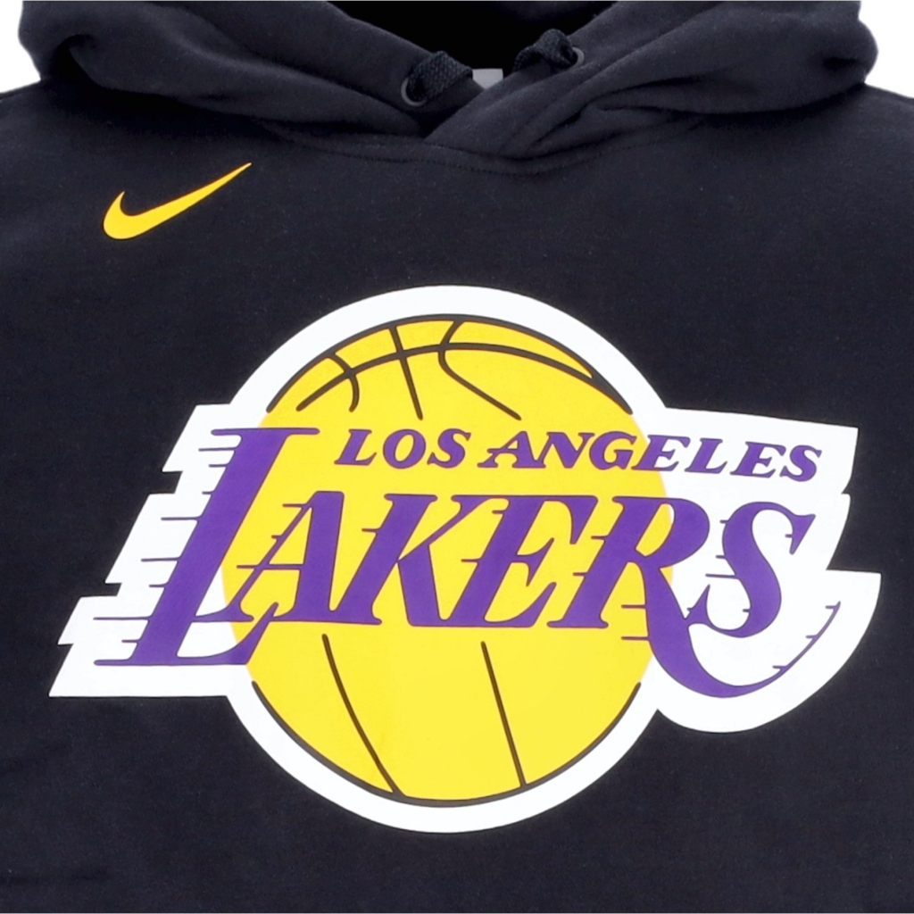 felpa cappuccio uomo nba essential fleece hoodie loslak BLACK