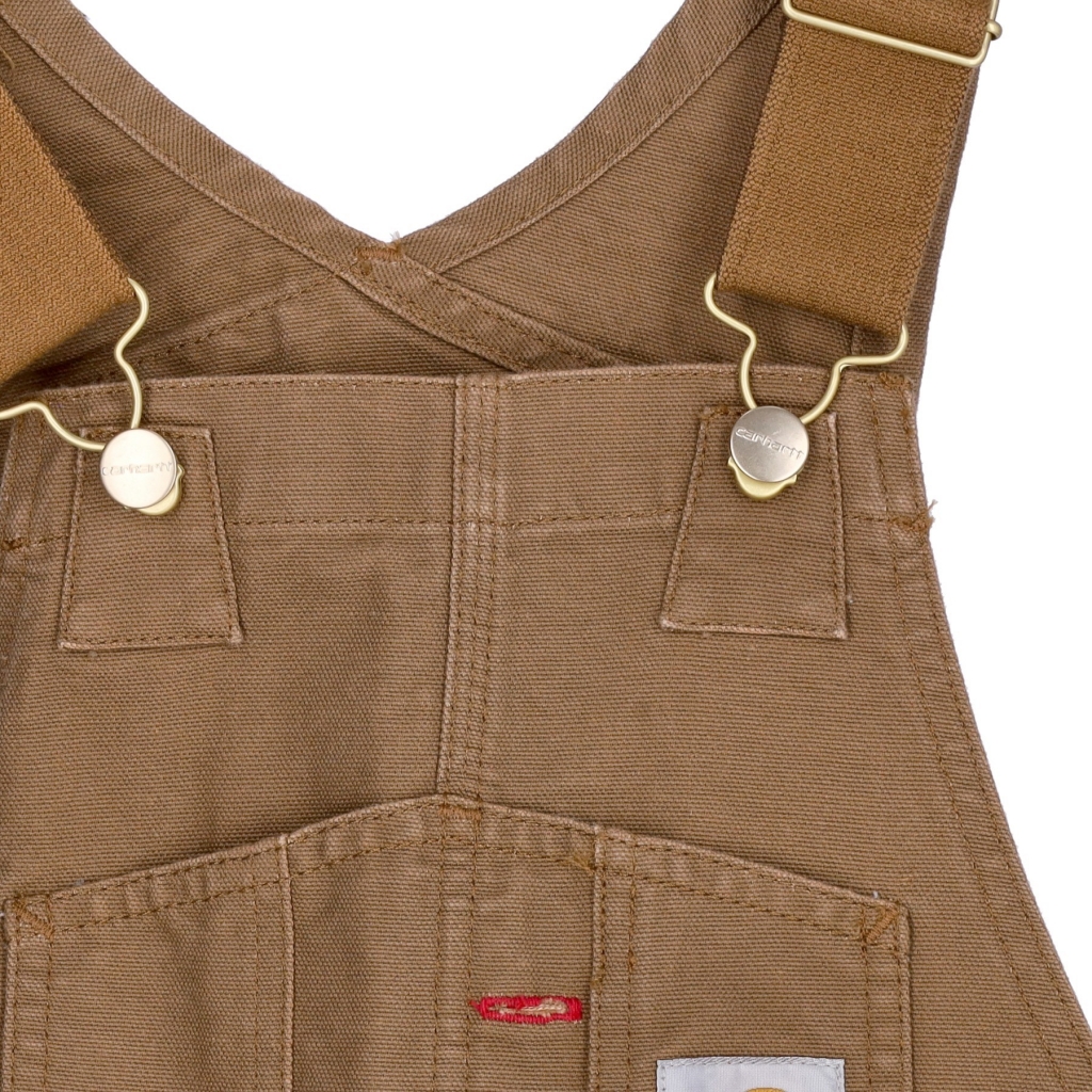salopette uomo bib overall BROWN RINSED